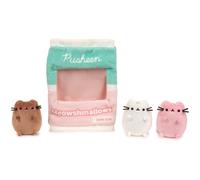 GUND Pusheen Meowshmallows Bag of Treats with Removable Mini Plush, Stuffed Animals for Ages 8 and Up, Pink/Green, 7.5”