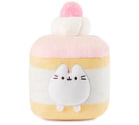 GUND Pusheen Strawberry Sponge Cake Plush, Squishy Toy, Collectible Plush Toy, Dessert Plush, Cat Stuffed Animal for Ages 8 and Up, Pink, 6”