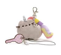 GUND Pusheen The Cat Pusheenicorn Retractable Key Holder, Unicorn Plush Keychain for Ages 8 and Up, 3”