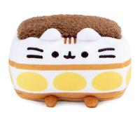 GUND Pusheen Tiramisu Plush Squishy, Stuffed Animal for Ages 8 and Up, White/Brown, 4”