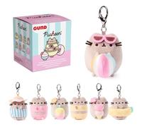 GUND Pusheen Tropical Vacation 3-Inch Surprise Plush (UNbox 1 of 8 Styles) | Blind Bag Mystery Unboxing Inspires Fun Beach Roleplay Adventures; Includes One Random 3.5-Inch Stuffed Keychain Bag Charm