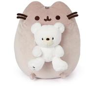 GUND Pusheen with Kai Bear Plush, Stuffed Animal Cat with Teddy Bear for Ages 8 and Up, 9.5”, Gray
