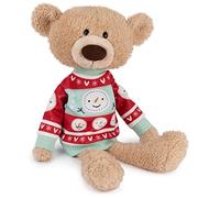 GUND Toothpick with Holiday Sweater, Classic Teddy Bear Stuffed Animal for Ages 1 and Up, Beige/Red/White, 15”