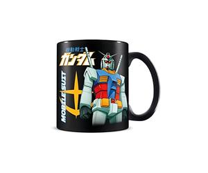 Gundam Mobile Suit Design 11oz Ceramic Black Coffee Mug in Presentation Gift Box - Official Gundam Merchandise