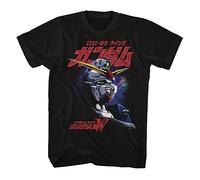 Gundam Mobile Suit Galaxy Front & Back Print Mens Black Short Sleeve T Shirt Vintage Style Graphic Tees, Black, Medium