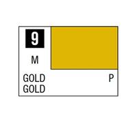 Gundam Mr. Colour 9 - Gold (Metallic / Primary) Paint 10ml. Bottle Hobby