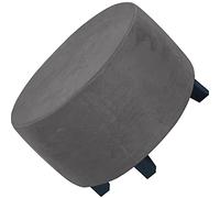 GUNDAN Footstool Cover Round Stretch Ottoman Cover, Velvet Removable Large Stretch Pouffe Cover Anti-Slip Foot Stool Slipcovers With Elastic Bottom, Machine Washable (Color : A3, Size : 60-73CM)