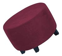 GUNDAN Footstool Cover Round Stretch Ottoman Cover, Velvet Removable Large Stretch Pouffe Cover Anti-Slip Foot Stool Slipcovers With Elastic Bottom, Machine Washable (Color : A8, Size : 50-58CM)