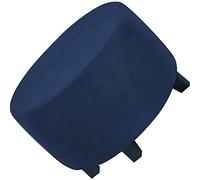 GUNDAN Footstool Cover Round Stretch Ottoman Cover, Velvet Removable Large Stretch Pouffe Cover Anti-Slip Foot Stool Slipcovers With Elastic Bottom, Machine Washable (Color : A11, Size : 60-73CM)