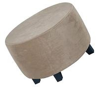 GUNDAN Footstool Cover Round Stretch Ottoman Cover, Velvet Removable Large Stretch Pouffe Cover Anti-Slip Foot Stool Slipcovers With Elastic Bottom, Machine Washable (Color : A10, Size : 76-104CM)