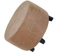 GUNDAN Footstool Cover Round Stretch Ottoman Cover, Velvet Removable Large Stretch Pouffe Cover Anti-Slip Foot Stool Slipcovers With Elastic Bottom, Machine Washable (Color : A7, Size : 60-73CM)