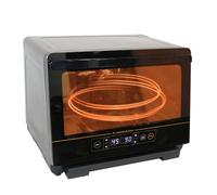 GUNDDIYCLUB Portable Model Painting Booth with Hot Air Dryer - LED Light, Timer, Temp Control, Dual Exhaust Fans & Storage Tray for Crafts, Mini Collectibles