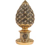 Gunes Table Decor 'Egg' Sculpture with 99 Names of Allah with Blue Crystals.
