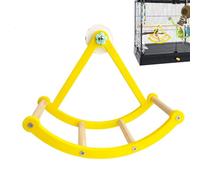 Gungtj Bird Perches, Robust Wooden Activity Wheel for Sparrows and Small Birds, Interactive Rocking Toy for Budgies, for Macaws Parakeets, Lovebirds, Cockatiels and