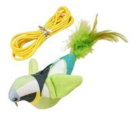 Gungtj Bird Toy for Cats | Simulated Chirping Flying Animal | with Rope Electric Bird Toy,for Instinct Practice Foraging Weight Management Indoor Outdoor Solo Play
