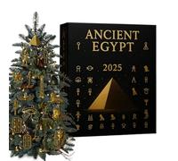 Gungtj Christmas Advent 2D Acrylic Countdown Pendant 24 Days Egyptian Advent 2025 for Bookshelf Car Interior Cosmetic Table Christmas Tree