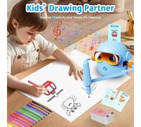 Gungtj Drawing Robot - Smart Interactive Arts and Crafts Robot with 100 Learning Cards, Creative Drawing Toy for Preschoolers Kindergarten Students Boys Girls Children Family, Educational Play