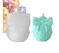 Gungtj Easter Candle Molds | Silicone Bow Egg Aromatherapy Candle Mould - Resin Casting Mold,for Aromatherapy Gypsum Making DIY Craft Home Holiday Party Family Friends