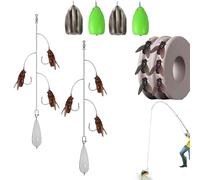 Gungtj Fly Fishing Bait, Portable Bait for , Portable Realistic Fish Attractant with Multiple Hooks for Anglers in Sea, River, Lake, Pond, Reservoir and Outdoor Activities