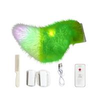 Gungtj Fuzzy Wagging Tail for Car - Rechargeable Remote Control LED Lights Ornament - Plush Car Tail Decoration | for Auto SUV RV Trucks Motorcycle Vehicles Home Travel Trip Holiday Party