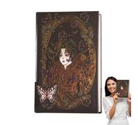 Gungtj Gothic Notebook, Gothic Style Journal, Colourful Pages Illustration, Women's Vintage Notebook, Halloween Notepad, Perfect for School or Office Use, 7.09 x 5.04 Inches