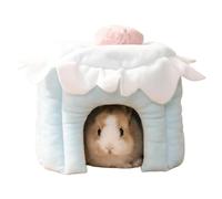 Gungtj Hamster Cave Bed | Small Animal House | Warm Pet Bed, Winter Hamster Bed Bunny Sleeping House Cake Shaped Bed Soft Hamster House Cozy Small Pet Cave Hamster Winter Bed