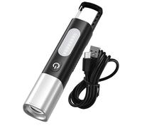 Gungtj LED Handheld Flashlights, Small Pocket Flashlight, 1.18x6.14 Inches Rechargeable Powerful Beam, Hanging Hook for Camping, Hiking, Reading, Traveling, Fishing, Outdoor Use