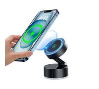 Gungtj Magnetic Suction Phone Mount, Sturdy 180° Rotatable Car Dashboard Holder, Smartphone Bracket, 15W Wireless Mobile Cradle Charger, For Car Navigation,1.46x2.36 Inches