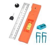 Gungtj Marking Ruler | Wood Measuring Ruler,Portable Precision Guide with Angle Marking 15-90 Degree Measurement Tool for Carpenter Layout Cutting Building Drilling