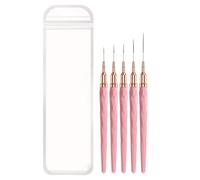 Gungtj Nail Liner, Talon Paint Brush, Fine Tips Set, Precision Design, Comfortable Grip, (5.28 Inches, Black, Pink), Perfect For Claw Artists And Enthusiasts