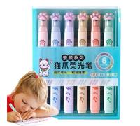 Gungtj Portable Highlighter Pen - Quick Dry Colored Pen, Smooth Writing Multifunctional Highlighter for School, Letters, Cards, Note Taking, and Scrapbooking, Easy to Carry Pens for Students, Artists