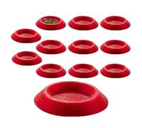 Gungtj Roach Feeding Dish - Pack of 12 Non-Slip Bowls for Reptile Terrariums, Escape-Proof Feeder Cups for Roaches, Springtails, Isopods & Small Invertebrates, 1.34 x 1.02 x 0.2 inches
