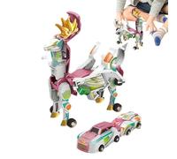 Gungtj Transformable Dinosaur Interactive Stress Relief Magnetic Game | Transforming Magnetic Vehicles | For Girls Boys Play Indoor Outdoor Home Party Birthday Gift