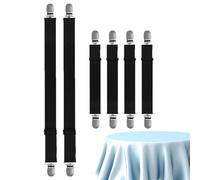 Gungtj Under Table Cloth Clip, Adjustable Tablecloth Clip Strap, Tablecloth Holder Clip Strap, Suitable for Indoor and Outdoor Thick Tables, Party, Restaurant, Camping