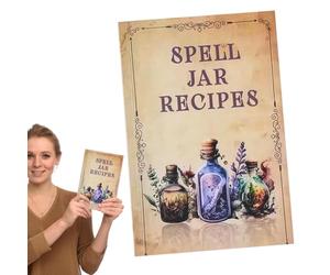 Gungtj Witch Spell Book - Portable Complete Guide, Detailed Wizardry Content for Home, School, Travel, and Party Use, Supplies for Beginners and Enthusiasts, Interactive Spellbook