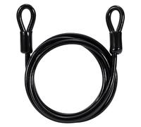 GUNGY 1.8 m Loop Cable Lock Security Cable Bicycle Anti-Theft Cable Double Loop 6 mm Thickness with Plastic Coating for Padlocks U-Locks Disc Black