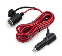 GUNGY 5 m Cigarette Lighter Extension Cable 12 V/24 V Cigarette Lighter Socket with Switch 16 AWG Car Charger Extension Cable with 15A Fuse for Car Truck Boat