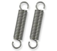GUNGY Extension Spring 70 mm Tension Spring With Dual Hook in 304 Stainless Steel OD 15 mm Wire Diameter 2.2 mm Max Load 11.8KG 2.2 x 15 x 70 mm 2 Pieces