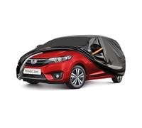 GUNHYI 7 Layers Heavy Duty Hatchback Car Cover Waterproof 100%, Custom Fit For Honda Jazz 2002-2024, All Weather Outdoor Car Cover Sun Rain Dust Protection, With Zip And Cotton Lined, Black
