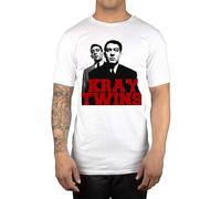 Guniangjia Men's Kray Twins Graphic T-Shirt Great Gift Idea Birthday Present Legend Gangster White XL