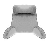 Guniata Faux Fur Reading Pillows Cover with Arms Comfortable Fluffy Back Resting Pillow Case Protective Sit Up Back Support Pillows Cover Versatile Microfiber Bed Rest Pillow Cover for Bed(1,grey)