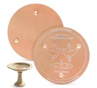 Guniata Pack of 2 Copper Plate Bird Baths, with Three-Point Support, Natural Algae Stop & Water Purification by Copper Ions, for Bird Bath Bowl and Outdoor Fountains (Style 1)