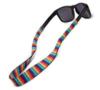 Gunjovi Neoprene Sunglass Strap-Floating Glasses Strap Eyewear Retainer For Men Women And Kids, Rainbow, Default