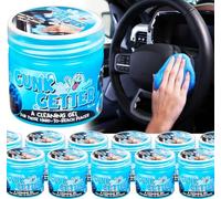 Gunk Getter 12 Pack Cleaning Gel for Those Hard to Reach Places, Automotive Cup Holder, Electronic Keyboard, Office, Slime Gel Cleaner, Dust Crumb Removal