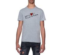 Gunmant Left My Heart Shape in The Sierra Madre Mexico Grey T-Shirt Mens Short Sleeves Round Neck L