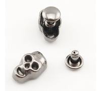 Gunmetal, 8mm x 12mm, 20 Pieces Skull Rivets Spike Rivet Studs Spots Leather Rivet for Bag Making, Clothing, Shoes. i11