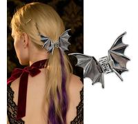 Gunmetal Bat Metal Hair Claw Clips for Women Girls, Y2K Punk Gothic Bat Hair Clip for Halloween Hair Accessories Decorations 1Pcs
