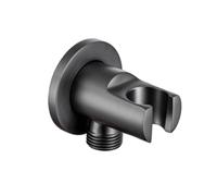 Gunmetal Round Shower Holder Wall Mounted Bathroom Tap Handheld Bracket Replacement Support(Gunmetal)