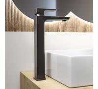 Gunmetal Tall Mono Basin Mixer Tap - Zana