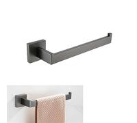 Gunmetal Towel Rack Towel Ring Toilet Paper Holder Robe Hook Wall Mounted Accessories Hardware,Grey Towel Ring,one